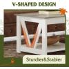 imageWLIVE Farmhouse Coffee Table 43 Coffee Table for Living Room Modern Center Table with Storage Shelf V Shaped Support GreyampWhiteGreywhite