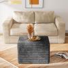 imageWLIVE Pouf Ottoman Foot Rest Square Bean Bag Ottoman Coffee Table for Living Room Grey