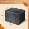 imageWLIVE Pouf Ottoman Foot Rest Square Bean Bag Ottoman Coffee Table for Living Room Grey