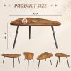 imageWLIVE Round Coffee Table 326 Small Coffee Table with Storage Shelf 2Tier Circle Wood Center Table for Living Room Apartment Rustic BrownRustic Brown