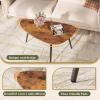 imageWLIVE Round Coffee Table 326 Small Coffee Table with Storage Shelf 2Tier Circle Wood Center Table for Living Room Apartment Rustic BrownRustic Brown