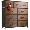 imageWLIVE Round Coffee Table with 9Drawer Dresser