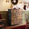 imageWLIVE Round Coffee Table with 9Drawer Dresser