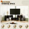 imageWLIVE TV Stand Deformable TV Stand with LED Strip Modern Entertainment Center Gaming Media 3 Pieces Console Cabinet for Living Room Bedroom WhiteBlack