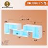 imageWLIVE TV Stand Deformable TV Stand with LED Strip Modern Entertainment Center Gaming Media 3 Pieces Console Cabinet for Living Room Bedroom WhiteWhite
