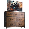 image:imageWLIVE 3 Drawer Dresser 5 Drawer and 7 Drawer Dresser Set Dresser for Bedroom Closet Hallway Storage Dresser Organizer Unit Dressers amp Chests of Drawers Rustic Brown Wood Grain Print