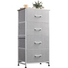 image:imageWLIVE 3 Drawer Dresser and 4 Drawer Dresser Set Dresser for Bedroom Closet Hallway Storage Dresser Organizer Unit Dressers amp Chests of Drawers with Fabric Bins Light Grey