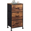 image:imageWLIVE 3 Drawer Dresser and 4 Drawer Dresser Set Dresser for Bedroom Closet Hallway Storage Dresser Organizer Unit Dressers amp Chests of Drawers with Fabric Bins Rustic Brown Wood Grain Print