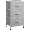 image:imageWLIVE 3 Drawer Dresser and 4 Drawer Dresser Set Dresser for Bedroom Closet Hallway Storage Dresser Organizer Unit Dressers amp Chests of Drawers with Fabric Bins Light Grey