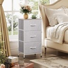image:imageWLIVE 3 Drawer Dresser and 4 Drawer Dresser Set Dresser for Bedroom Closet Hallway Storage Dresser Organizer Unit Dressers amp Chests of Drawers with Fabric Bins Light Grey