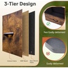 image:imageWLIVE 3 Drawer Dresser and 4 Drawer Dresser Set Dresser for Bedroom Closet Hallway Storage Dresser Organizer Unit Dressers amp Chests of Drawers with Fabric Bins Rustic Brown Wood Grain Print