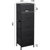 image:imageWLIVE 4 Drawer and 5 Drawer Dresser Set Dresser for Bedroom Closet Hallway Storage Organizer Unit Dressers amp Chests of Drawers with Fabric Bins