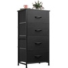 image:imageWLIVE 4 Drawer and 5 Drawer Dresser Set Dresser for Bedroom Closet Hallway Storage Organizer Unit Dressers amp Chests of Drawers with Fabric Bins