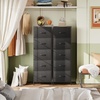image:imageWLIVE 4 Drawer and 5 Drawer Dresser Set Dresser for Bedroom Closet Hallway Storage Organizer Unit Dressers amp Chests of Drawers with Fabric Bins