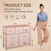 image:imageWLIVE 7 Drawer Dresser TV Stand Entertainment Center Media Console Table with Wood Top for TV up to 45 inch Chest of Drawers for Bedroom Living Room Tiedye Print Pink Purple BluePink