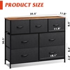 image:imageWLIVE 7 Drawer Dresser TV Stand Entertainment Center Media Console Table with Wood Top for TV up to 45 inch Chest of Drawers for Bedroom Living Room Tiedye Print Pink Purple BlueBlack and Rustic Brown