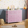 image:imageWLIVE 7 Drawer Dresser TV Stand Entertainment Center Media Console Table with Wood Top for TV up to 45 inch Chest of Drawers for Bedroom Living Room Tiedye Print Pink Purple BlueApink