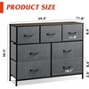 image:imageWLIVE 7 Drawer Dresser TV Stand Entertainment Center Media Console Table with Wood Top for TV up to 45 inch Chest of Drawers for Bedroom Living Room Tiedye Print Pink Purple BlueDark Grey