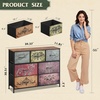 image:imageWLIVE 7 Drawer Dresser TV Stand Entertainment Center Media Console Table with Wood Top for TV up to 45 inch Chest of Drawers for Bedroom Living Room Tiedye Print Pink Purple BluePattern