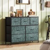 image:imageWLIVE 7 Drawer Dresser TV Stand Entertainment Center Media Console Table with Wood Top for TV up to 45 inch Chest of Drawers for Bedroom Living Room Tiedye Print Pink Purple BlueTurquoise