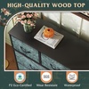 image:imageWLIVE 7 Drawer Dresser TV Stand Entertainment Center Media Console Table with Wood Top for TV up to 45 inch Chest of Drawers for Bedroom Living Room Tiedye Print Pink Purple BlueTurquoise