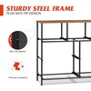 image:imageWLIVE 7 Drawer Dresser TV Stand Entertainment Center Media Console Table with Wood Top for TV up to 45 inch Chest of Drawers for Bedroom Living Room Tiedye Print Pink Purple BlueBlack and Rustic Brown