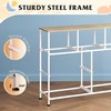 image:imageWLIVE 7 Drawer Dresser TV Stand Entertainment Center Media Console Table with Wood Top for TV up to 45 inch Chest of Drawers for Bedroom Living Room Tiedye Print Pink Purple BlueCream White