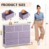 image:imageWLIVE 7 Drawer Dresser TV Stand Entertainment Center Media Console Table with Wood Top for TV up to 45 inch Chest of Drawers for Bedroom Living Room Tiedye Print Pink Purple BluePurple