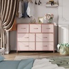 image:imageWLIVE 7 Drawer Dresser TV Stand Entertainment Center Media Console Table with Wood Top for TV up to 45 inch Chest of Drawers for Bedroom Living Room Tiedye Print Pink Purple BluePink