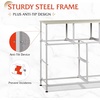 image:imageWLIVE 7 Drawer Dresser TV Stand Entertainment Center Media Console Table with Wood Top for TV up to 45 inch Chest of Drawers for Bedroom Living Room Tiedye Print Pink Purple BlueLight Grey