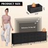 image:imageWLIVE 92 Dresser for Bedroom TV Stand for 98 85 80 75 Inch TV 15 Drawer Long Fabric Dresser with Wood Top Wide Entertainment Center Storage Chest for Living Room Closet Rustic BrownBlack