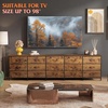 image:imageWLIVE 92 Dresser for Bedroom TV Stand for 98 85 80 75 Inch TV 15 Drawer Long Fabric Dresser with Wood Top Wide Entertainment Center Storage Chest for Living Room Closet Rustic BrownRustic Brown