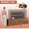 image:imageWLIVE 92 Dresser for Bedroom TV Stand for 98 85 80 75 Inch TV 15 Drawer Long Fabric Dresser with Wood Top Wide Entertainment Center Storage Chest for Living Room Closet Rustic BrownRustic Brown