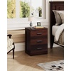 image:imageWLIVE Black Night Stand Set of 2 with 3 Drawers Small Wooden Nightstand Sets Bed Side Tables for Bedroom Living Room Dorm Modern Minimalist Bedside Table 129 D x 16 W x 216 HEspresso