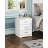 image:imageWLIVE Black Night Stand Set of 2 with 3 Drawers Small Wooden Nightstand Sets Bed Side Tables for Bedroom Living Room Dorm Modern Minimalist Bedside Table 129 D x 16 W x 216 HWhite