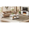 image:imageWLIVE Coffee Table for Living Room 43 Framhouse Coffee Table with 2 Storage Drawers Modern Center Table with Open Display Area Elegant Curved Base BlackAll White