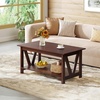 image:imageWLIVE Coffee Table for Living Room 43 Framhouse Coffee Table with 2 Storage Drawers Modern Center Table with Open Display Area Elegant Curved Base BlackEspresso