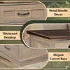image:imageWLIVE Coffee Table for Living Room 43 Framhouse Coffee Table with 2 Storage Drawers Modern Center Table with Open Display Area Elegant Curved Base BlackGrey