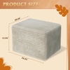 image:imageWLIVE Pouf Ottoman Foot Rest Square Bean Bag Ottoman Coffee Table for Living Room Greyish Beige