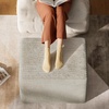 image:imageWLIVE Pouf Ottoman Foot Rest Square Bean Bag Ottoman Coffee Table for Living Room Greyish Beige