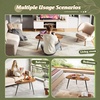 image:imageWLIVE Round Coffee Table 2Tier Wood Coffee Table with Storage Shelf Tapered Legs Circle Wood Small Center Table for Living Room Apartment Easy Assembly BlackRustic Brown