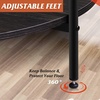 image:imageWLIVE Round Coffee Table 2Tier Wood Coffee Table with Storage Shelf Tapered Legs Circle Wood Small Center Table for Living Room Apartment Easy Assembly BlackCharcoal Black