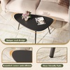image:imageWLIVE Round Coffee Table 2Tier Wood Coffee Table with Storage Shelf Tapered Legs Circle Wood Small Center Table for Living Room Apartment Easy Assembly BlackBlack