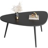 image:imageWLIVE Round Coffee Table 2Tier Wood Coffee Table with Storage Shelf Tapered Legs Circle Wood Small Center Table for Living Room Apartment Easy Assembly BlackBlack