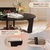 image:imageWLIVE Round Coffee Table 2Tier Wood Coffee Table with Storage Shelf Tapered Legs Circle Wood Small Center Table for Living Room Apartment Easy Assembly BlackBlack
