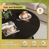 image:imageWLIVE Round Coffee Table 2Tier Wood Coffee Table with Storage Shelf Tapered Legs Circle Wood Small Center Table for Living Room Apartment Easy Assembly BlackBlack