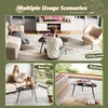 image:imageWLIVE Round Coffee Table 2Tier Wood Coffee Table with Storage Shelf Tapered Legs Circle Wood Small Center Table for Living Room Apartment Easy Assembly BlackBlack