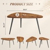 image:imageWLIVE Round Coffee Table 2Tier Wood Coffee Table with Storage Shelf Tapered Legs Circle Wood Small Center Table for Living Room Apartment Easy Assembly BlackRustic Brown