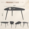 image:imageWLIVE Round Coffee Table 2Tier Wood Coffee Table with Storage Shelf Tapered Legs Circle Wood Small Center Table for Living Room Apartment Easy Assembly BlackBlack