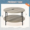 image:imageWLIVE Round Coffee Table 2Tier Wood Coffee Table with Storage Shelf Tapered Legs Circle Wood Small Center Table for Living Room Apartment Easy Assembly BlackGrey